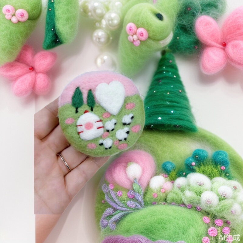 Handmade Wool Felt Soap Prairie Style Colorful Pattern Soap Nepalese Essential Oil Soap Cold Process Soap Wholesale Felt Cross-Border