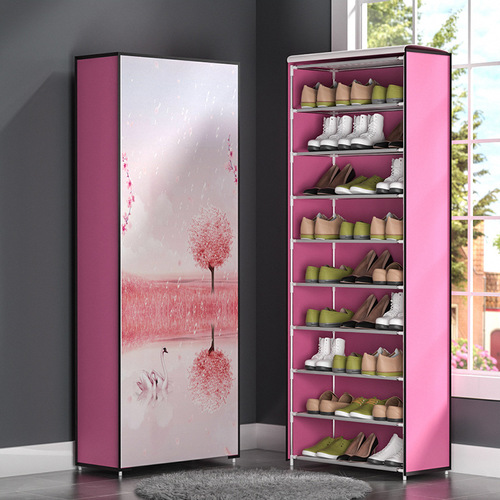 Simple shoe rack dust cover multi-layer shelf outer cover door cloth sleeve storage shoe cabinet home indoor attractive economical type