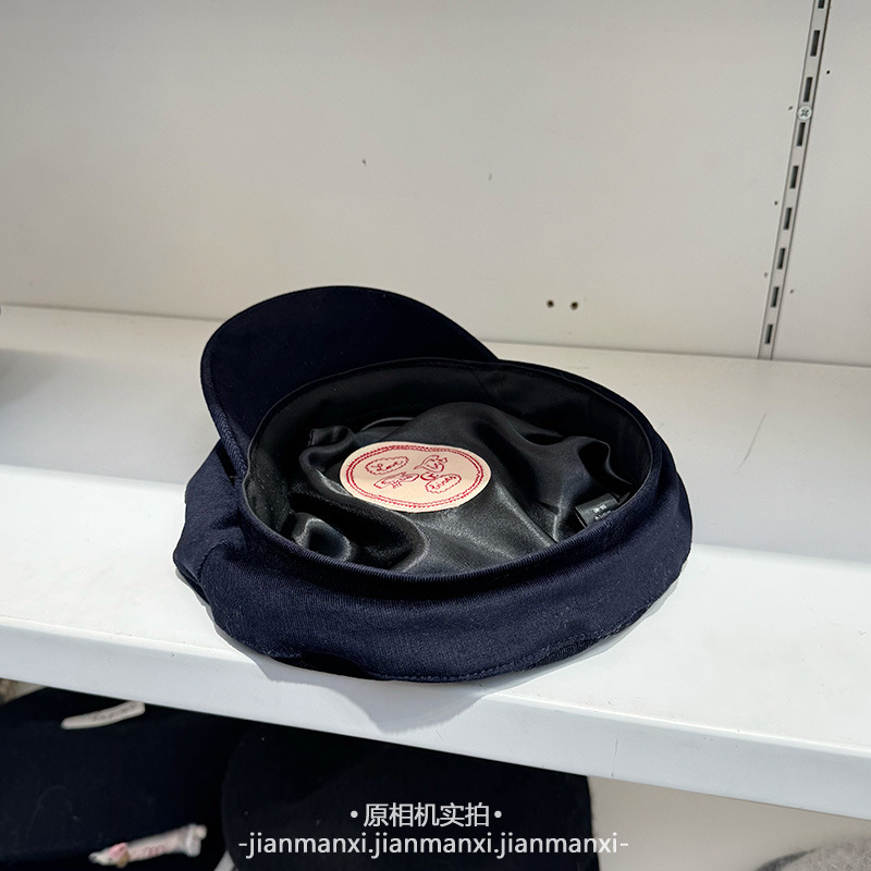 2025新款韩版素色复古贝雷帽女平顶小众气质百搭显脸小军帽报童帽|undefined
