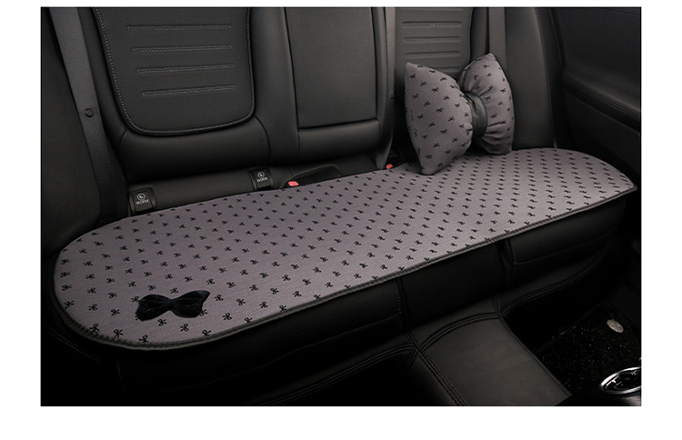 Car Seat Cushion, Universal for All Seasons, Half-Pack Seat Cover, Bow, Small Fragrance Goddess Style, Rear Three-Piece Car Seat Cushion