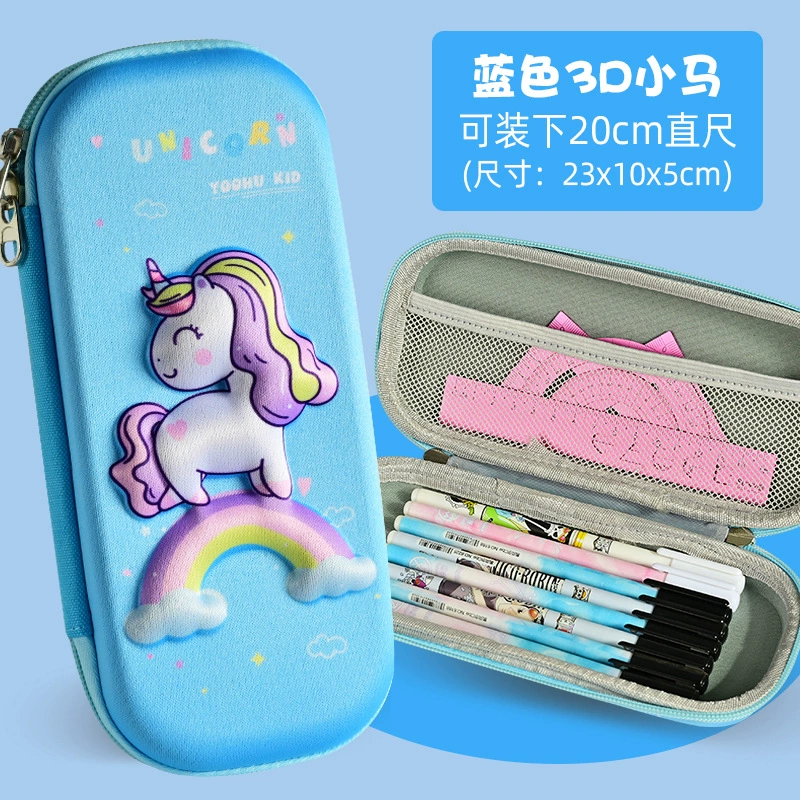 Three dimensional cartoon children's capacious pencil case for elementary school students, wholesale, fall protection
