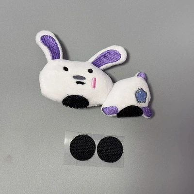 Cute Cartoon Piggy Rabbit Doll Sticker Summer Motorcycle Helmet Decoration Pet Kitten Puppy Car Sticker Decorative Sticker (Motosiklet dəbilqələri) - three-dimensional-doll-rabbit
