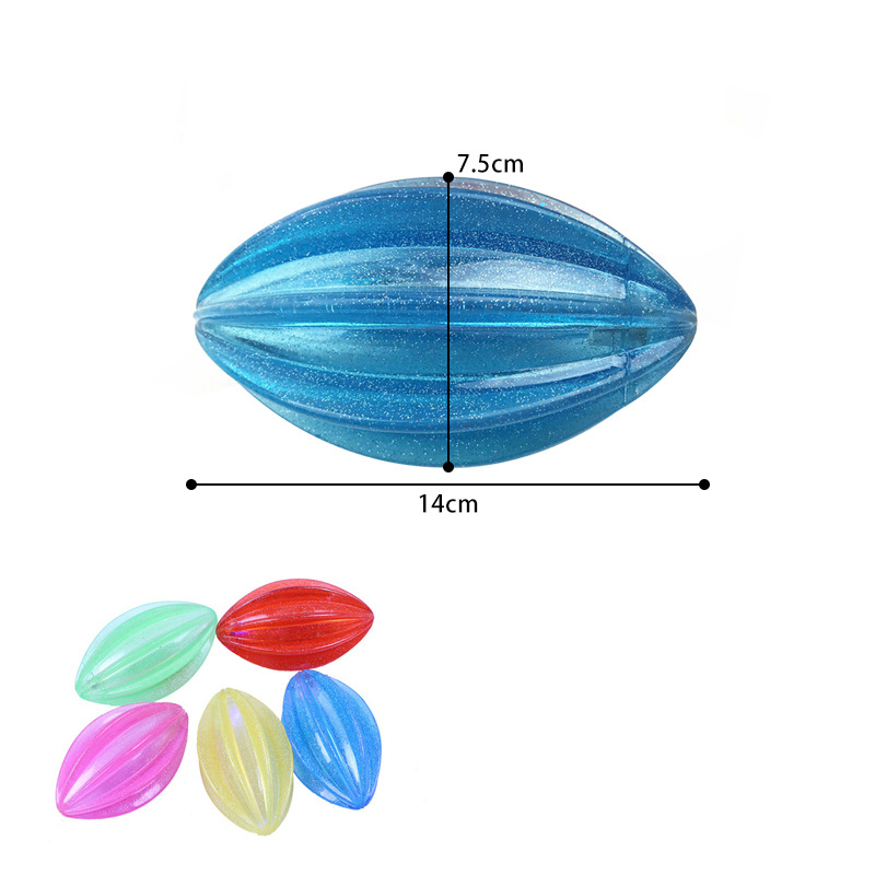 TPR luminoso mascota juguete perro elástico fútbol fruta carambola perro juguete bola Comercio exterior Venta caliente fútbol luminoso