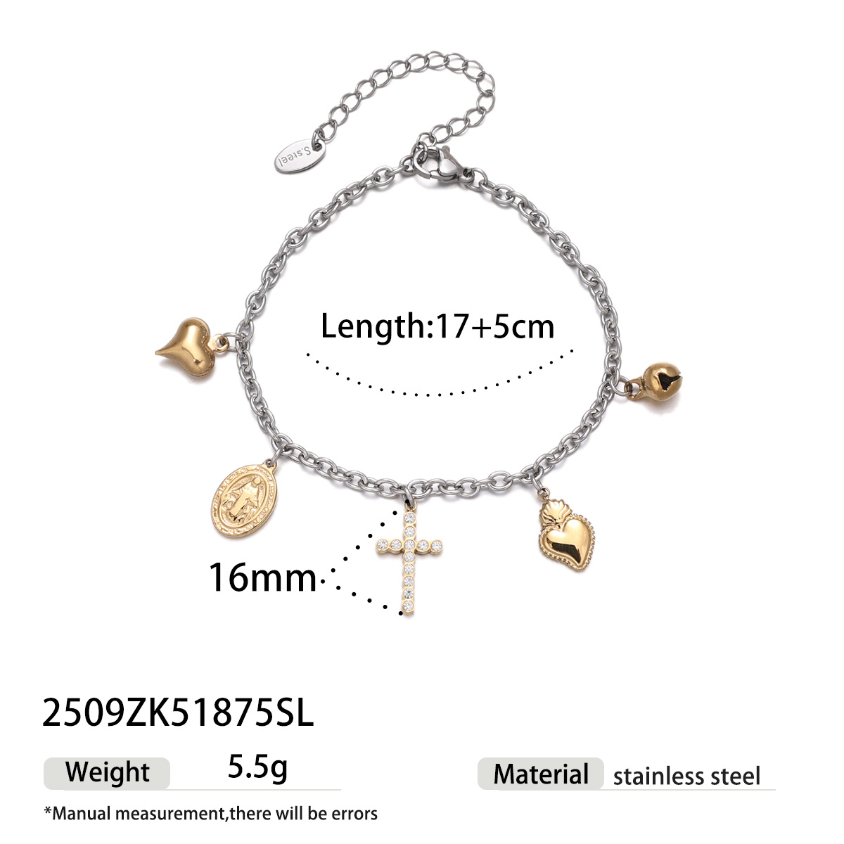 TENA Europa y América collar de acero inoxidable acero titanio no desvanecerse amor cruz collar de colgante de venta caliente transfronteriza image 7