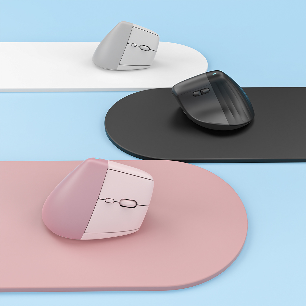 V30 Wireless Bluetooth Dual Mode Vertical Office Silent Upright Ergonomic Mouse_voghion.com