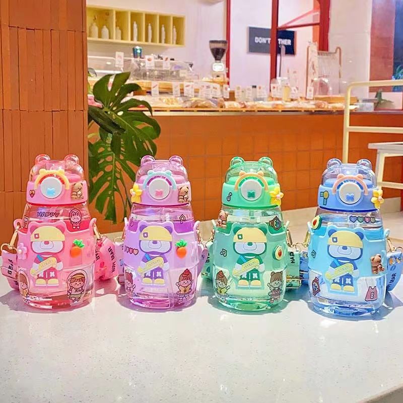 Straw Cup Girls Children Water Bottle Bo...