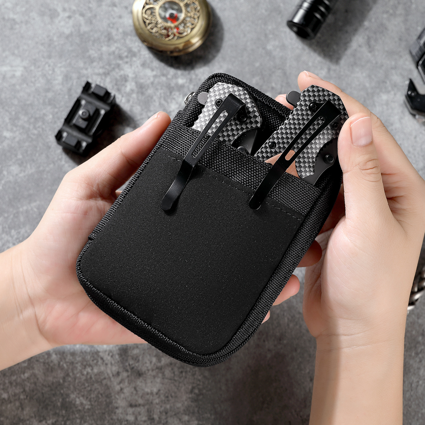 Nuevo bolso de tarjeta transfronterizo multipropósito bolso de almacenamiento de herramientas EDC mini bolso portátil diario