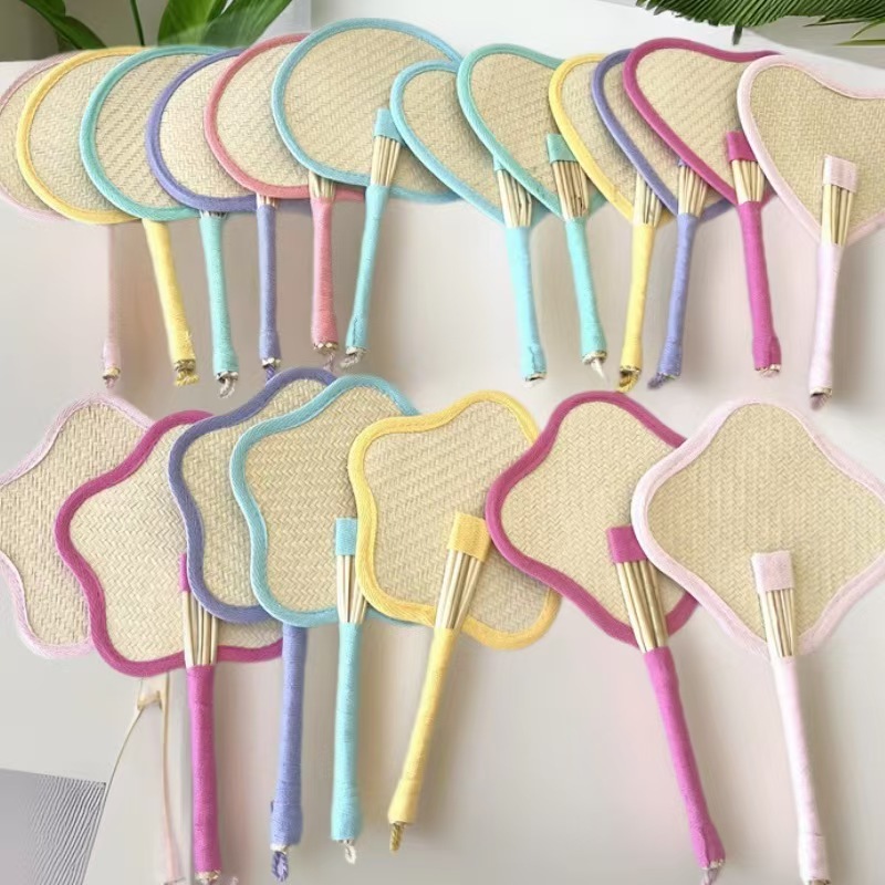Purely handmade Xiaohongshu hot style cute prop fan DIY fun text handmade advertising fan wholesale