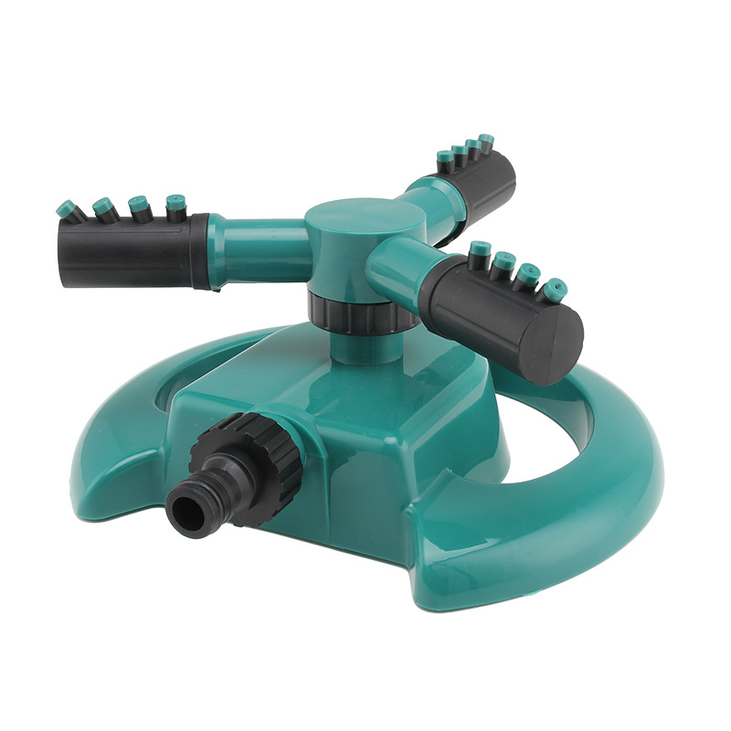 Fabricante 360 grados rotación automática tres tenedor rociador de riego rociador giratorio rociador independiente riego máquina