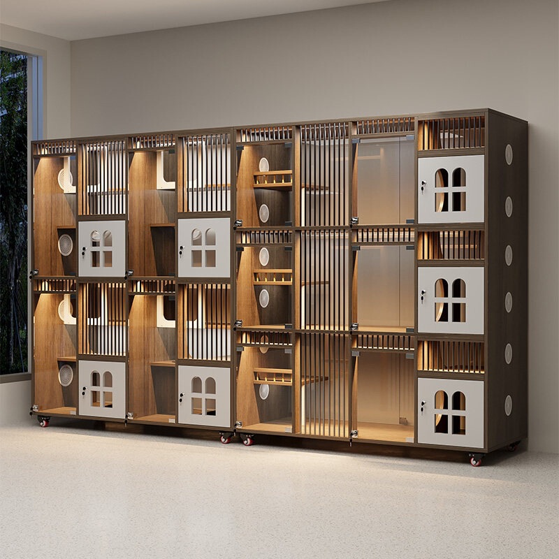 Cat Villa Cat House Home-Use Solid Wood Indoor Cat Cabinet Cat House with Extra Large Free Space Cat Climbing Frame Integrated Cat Cage Cat Villa Cat House Home-Use Solid Wood Indoor Cat Cabinet Cat House with Extra Large Free Space Cat Climbing Frame Integrated Cat Cage