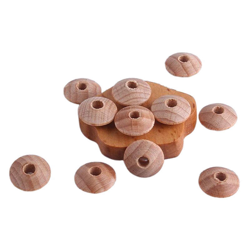 13mm Beech espaciador Ábaco placa bebé DIY chupete cadena teether pulsera palo accesorios de la joyería