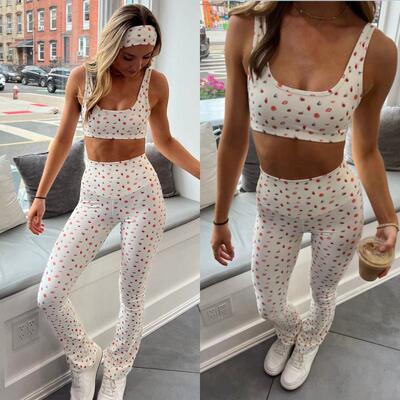 亚马逊Women's Summer Yoga wear Plaid Bow Print Neck with|ms
