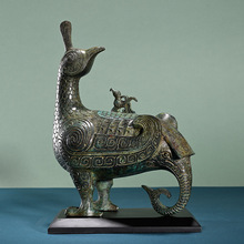 西周晋侯鸟尊青铜器仿古摆件 山西博物馆鸟尊文创纪念品家居装饰