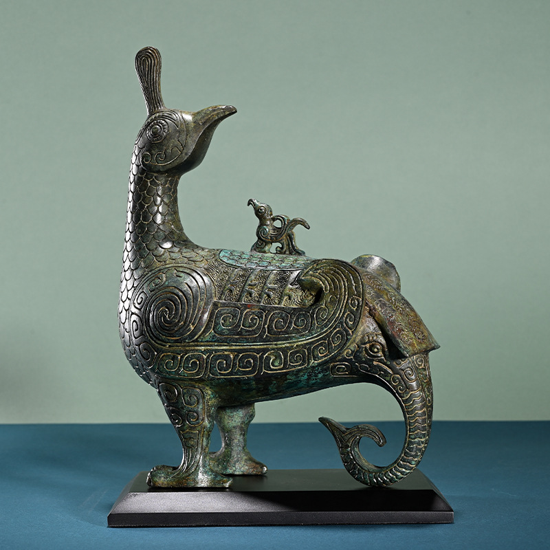 西周晋侯鸟尊青铜器仿古摆件 山西博物馆鸟尊文创纪念品家居装饰