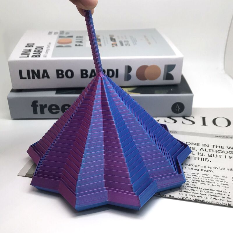 3D打印视错觉折叠儿童益智玩具多边形萝卜塔解压螺旋立体设计玩具|undefined