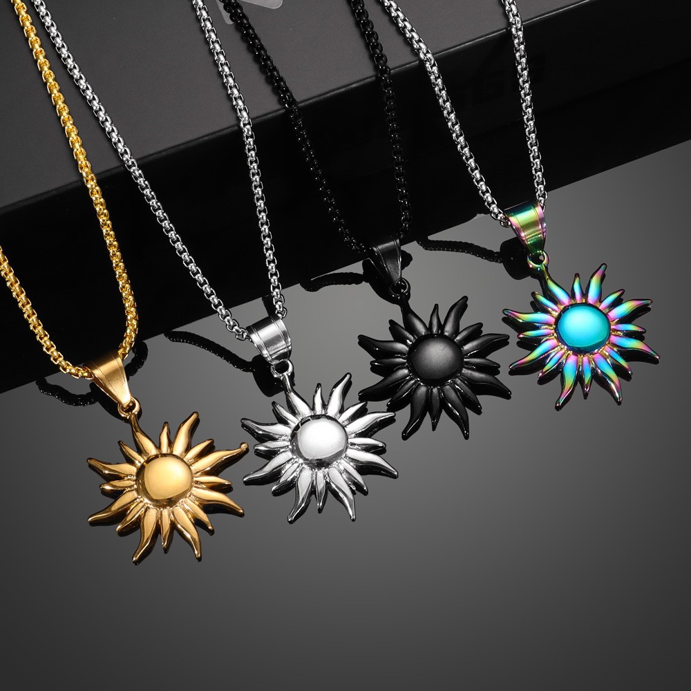 欧合金配饰饰品批发 男士挂坠项链 嘻哈太阳合金吊坠