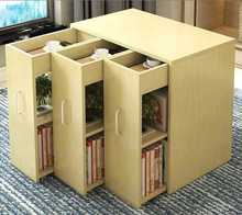 夹缝收纳柜抽拉式移动带门小书柜架桌边柜矮储物柜小户型置物柜窄