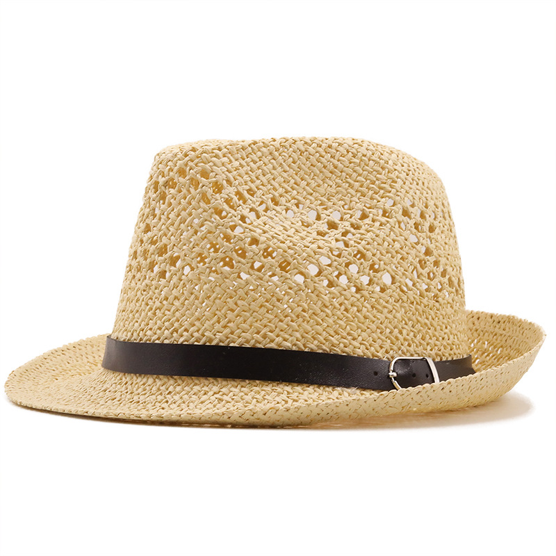 Wholesale Accessories Sunshade Hollow Belt Casual Jazz Straw Hat display picture 3