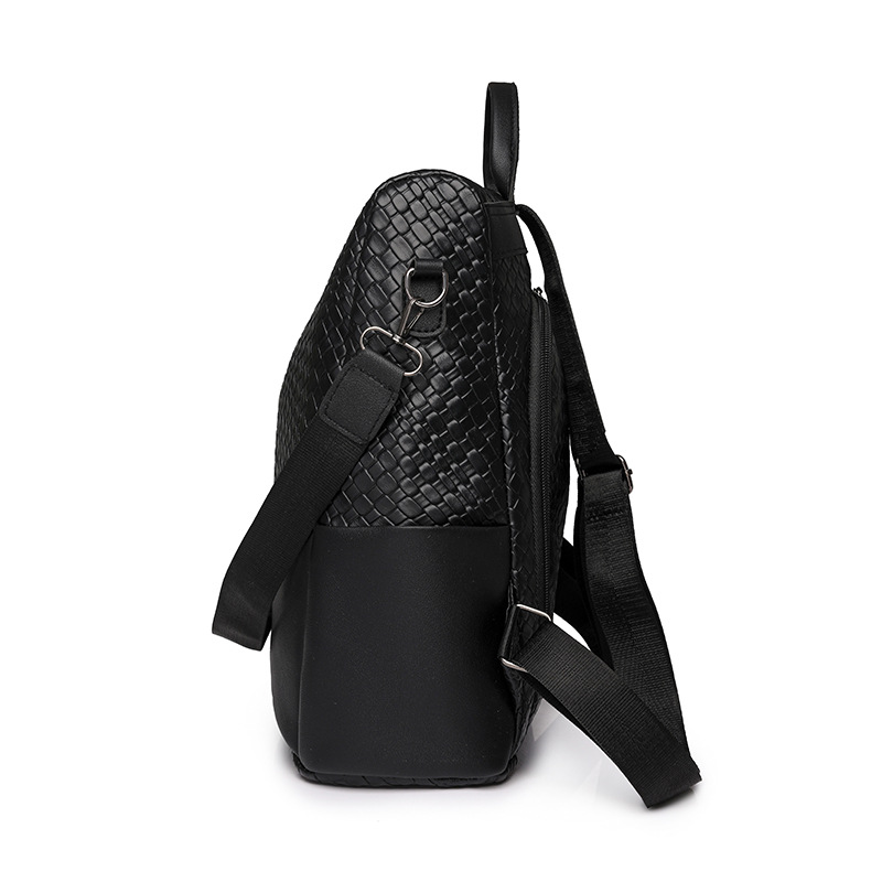 Comercio exterior al por mayor 2024 Nueva mochila antirrobo tejida tendencia de la moda de las mujeres de gran capacidad de doble uso mochila de viaje