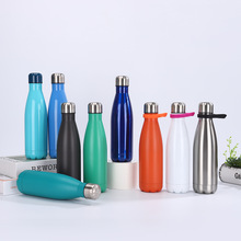 跨境创意美式小口可乐瓶户外便携大容量运动水壶304不锈钢保温杯