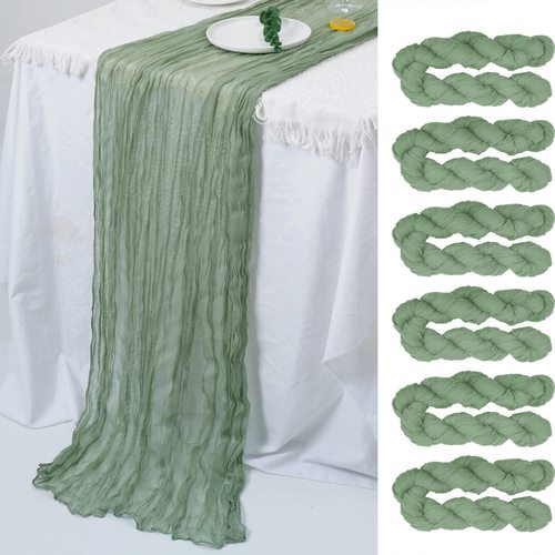 Cross-border Balinese crepe fabric table flag Bohemian style macrame tablecloth wedding party decoration wrinkled table flag wholesale