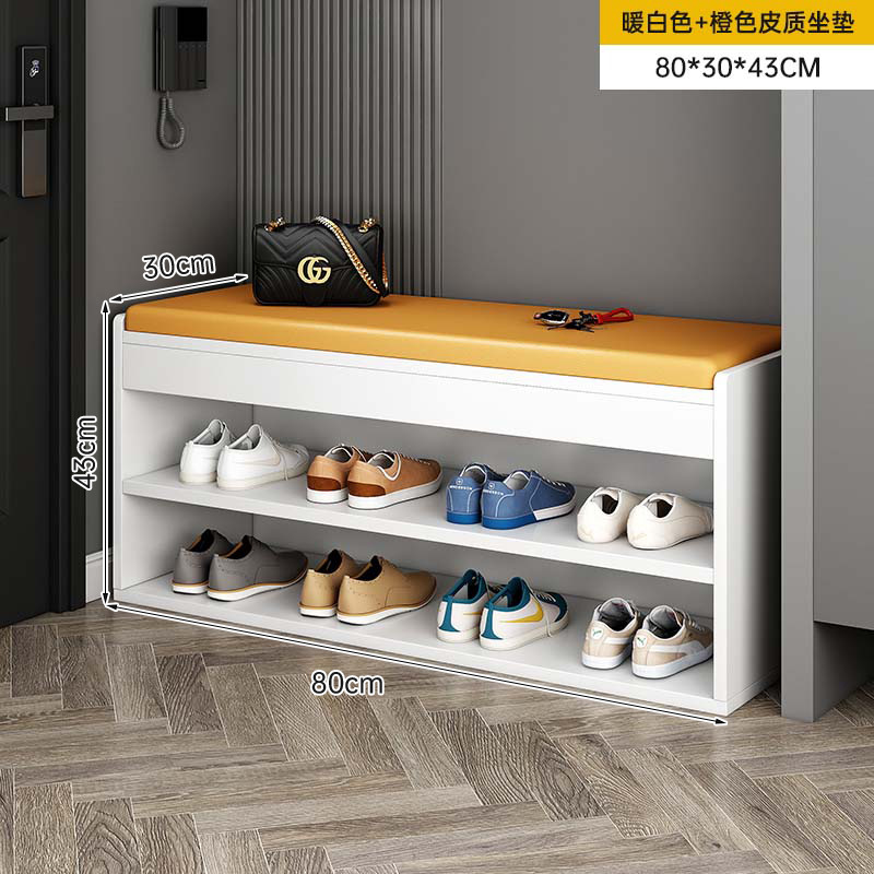 [업그레이드] 따뜻한 흰색 80cm 오렌지 가죽 쿠션