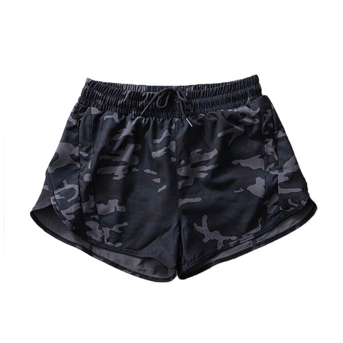 Women's Cross-Border Sports Shorts: Track That Camo Leopard-Print Running, Quick-Dry Lined, Casual Yoga Style with Drawstring Design
