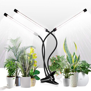 Amazon Led Plant Growth Light 6000K White Full Spectrum Succulent Fill Light Clip Plant Light 3 Heads