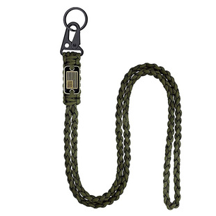 American Flag Necklace Keychain Whistle Wristband Parachute Rope Braided Strong Lanyard Outdoor Activities