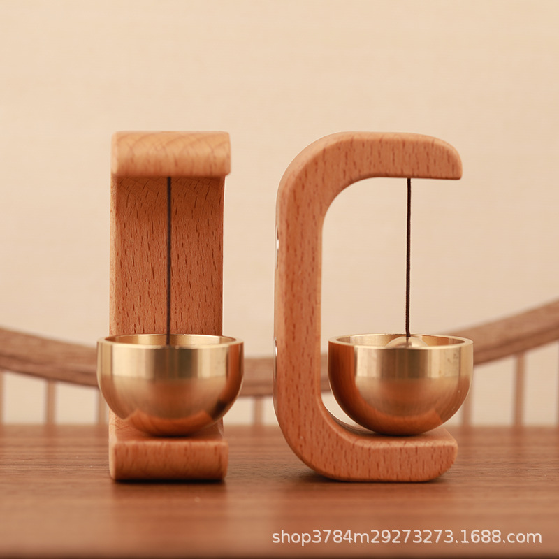 Brass New Dopamine Magnetic Doorbell Home Entry Door Creative C- shaped Doorbell Decorative Pendant