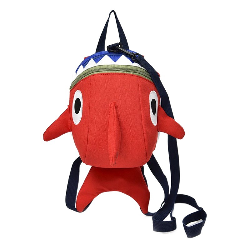 Cross-border Children's Backpack New Cartoon Shark Kindergarten Schoolbag Children's Anti-lost Backpack Printable logo