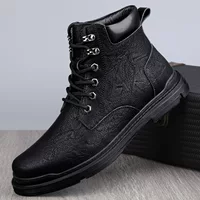 Ботинки Martens‑стиля из кожи, английский дизайн, тёплая подкладка, челси низкие, размеры 37–45