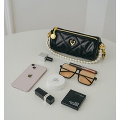 包包女包批發新款珍珠鏈條單肩斜挎包時尚百搭夏季手提手機包女