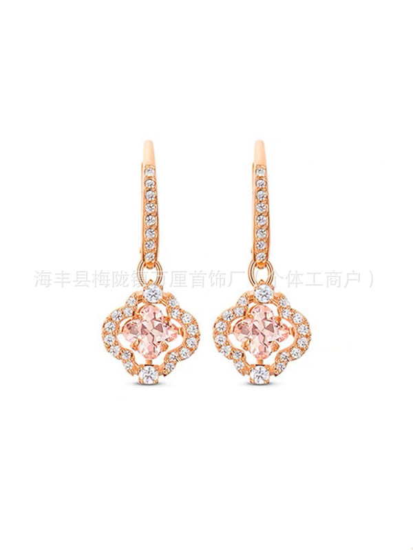 施华洛水晶世奇灵动天鹅跳动的心耳环施家高版本恶魔之眼耳钉女|undefined