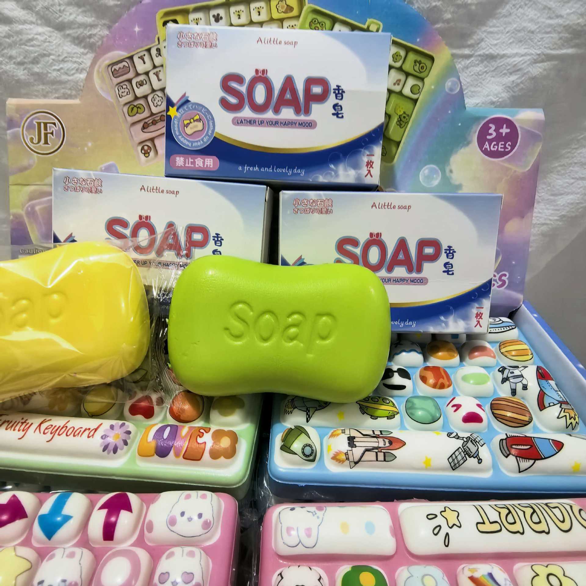Jabon transfronterizo explosivo jabon rebote lento squishy ultra húmedo suave sensación de mano descompresión pellizco pellizco juguete de simulación