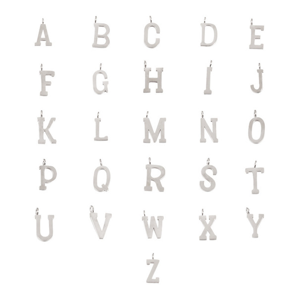 Pendant stainless steel with letters