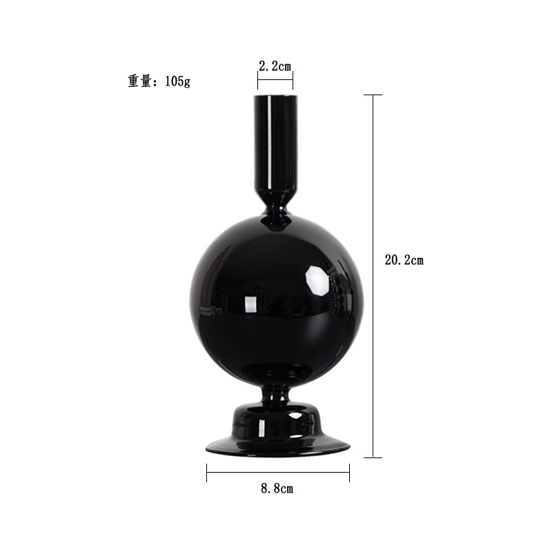 Simple retro estilo francés antiguo vela de cristal candelabro decoración de escritorio candelabro de cristal