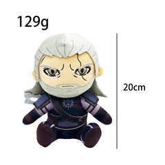 新款Plush Geralt The Witcher 3 Wild Hunt毛绒玩具公仔毛绒玩具
