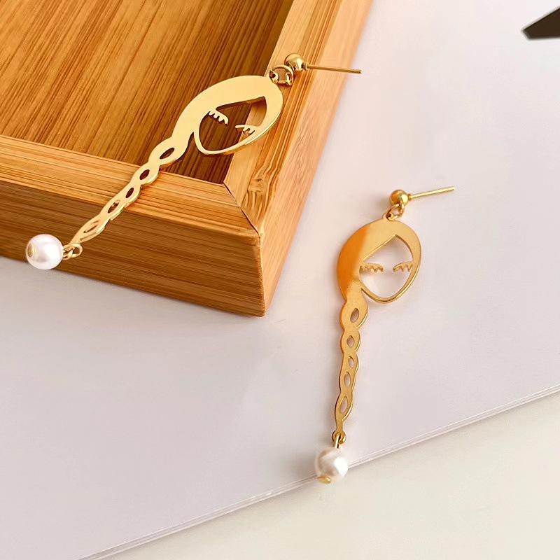 Simple Style Printing Alloy Plating Women's Drop Earrings display picture 6