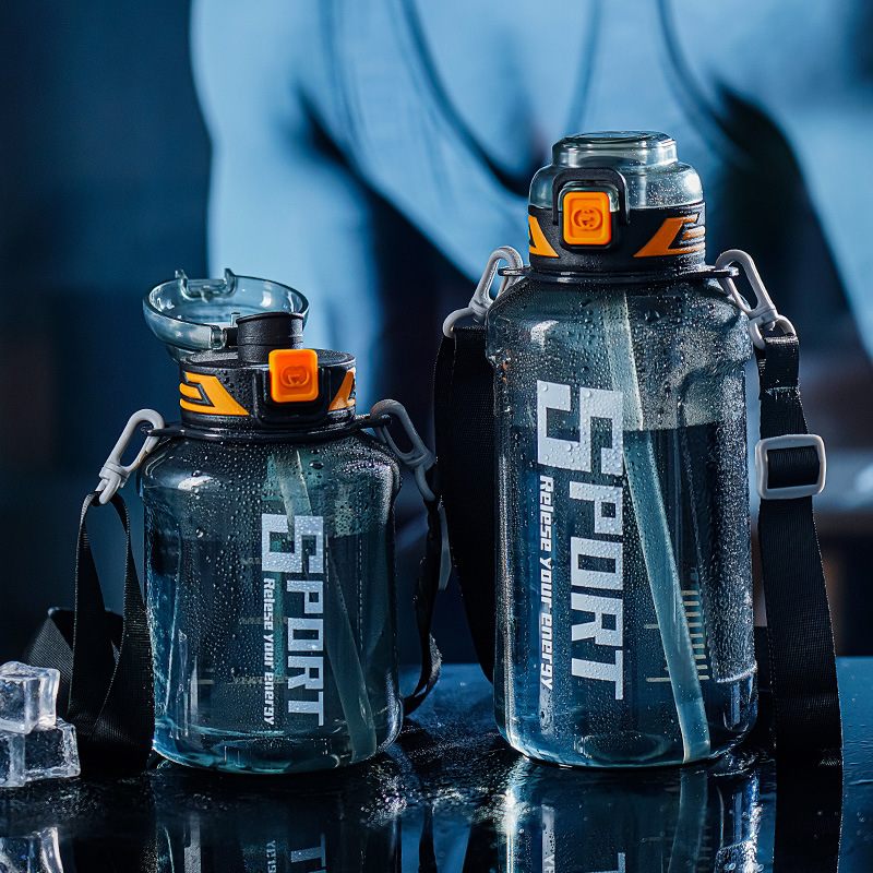 New Style Large Capacity Water Cup Men's Sports Water Bottle Women's Fitness Ton Barrel Ton High Temperature Straw Ton Ton Barrel Summer Cups