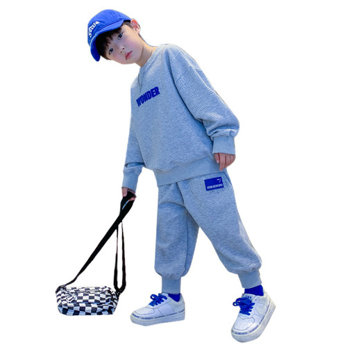 Children's clothing, boys' spring suit, spring and autumn 2024 new style, spring trendy brand clothes for middle and large children, fashionable and popular on the street
