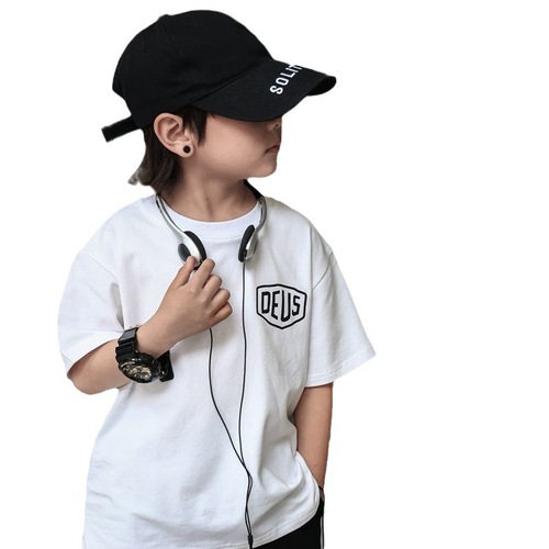 Children's clothing boys short-sleeved T-shirt summer  new children's half-sleeved baby solid color bottoming shirt fashionable tops