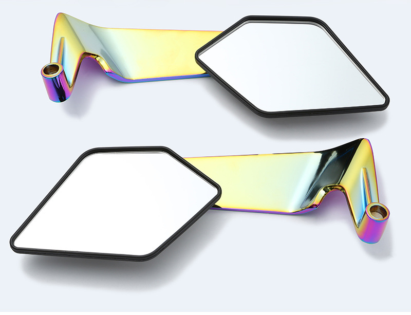 Cross-Border Motorcycle Rearview Mirror Scooter Maverick No. 9 Fixed Wing Rearview Mirror Universal Aluminum Alloy Reversing Mirror