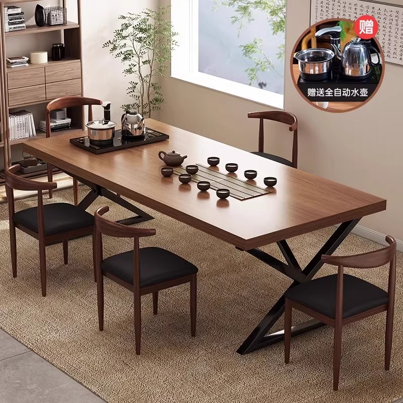 Mesa de té combinación de una mesa y cinco sillas tabla de té de oficina hervidor de té conjunto de mesa de té simple y moderna