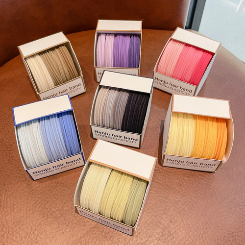 Elastic Seamless Hair Tie for Women Summer Hair Band Non-Damaging Invisible Hair Ribbon Hair Accessory