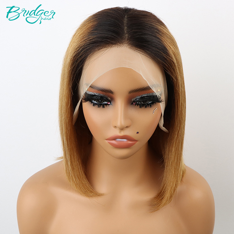 13*4 Splice dvojno vlečno BOB pokrivalo T1B/30 lasulje iz človeških las_voghion.com