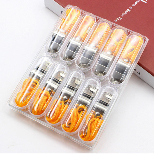 Lanyard Metal Whistle Coach Referee Whistle for Survival Household Sports Games Stainless Steel Large Whistle Wholesale