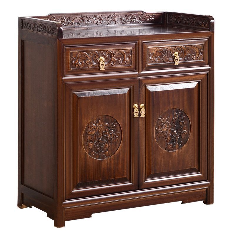 茶水柜北方老榆木中式茶水桌储物柜实木茶水台茶柜酒水柜整装现代