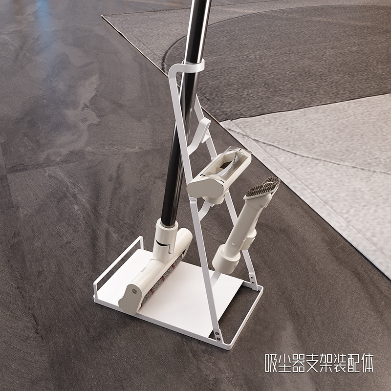 日式免打孔吸尘器支架拖把架批家居用品整理置物架|undefined