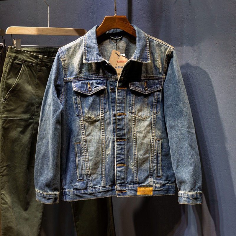 Xintang Denim Jacket Men's Spring and Autumn New Soft and Comfortable Fashion Jacket Retro Loose Slimming All-match Top